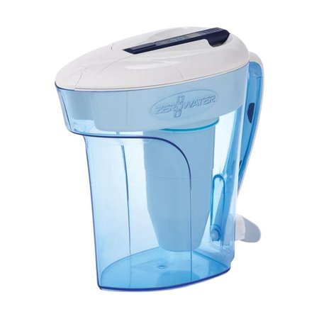 ZEROWATER Ready-Pour 96 oz Blue Water Filtration Pitcher ZE5766